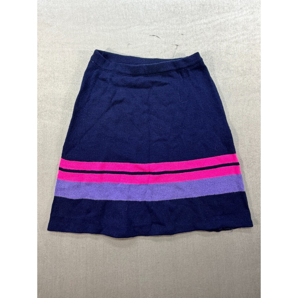 Unbranded Blue Vintage Women 100% Wool Skirt Size Small